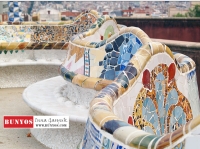 park guell in barcelona, spain